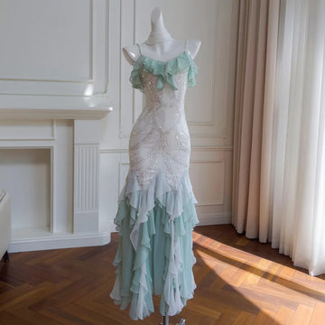 Xajzpa Fashion Folds Dress Women's Strapless Sleeveless Waist Retraction Dresses 2025 Summer New Tide